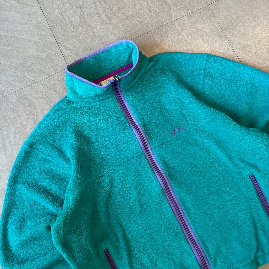 90s L.L.bean 90년대 미국 생산 엘엘빈 그린 플리스 자켓 상품이미지2