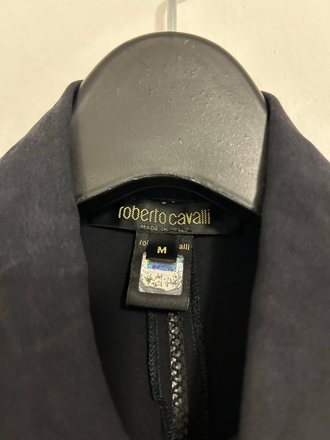 로베르토 카발리 레이스 인서트 블랙 블라우스 상품이미지2