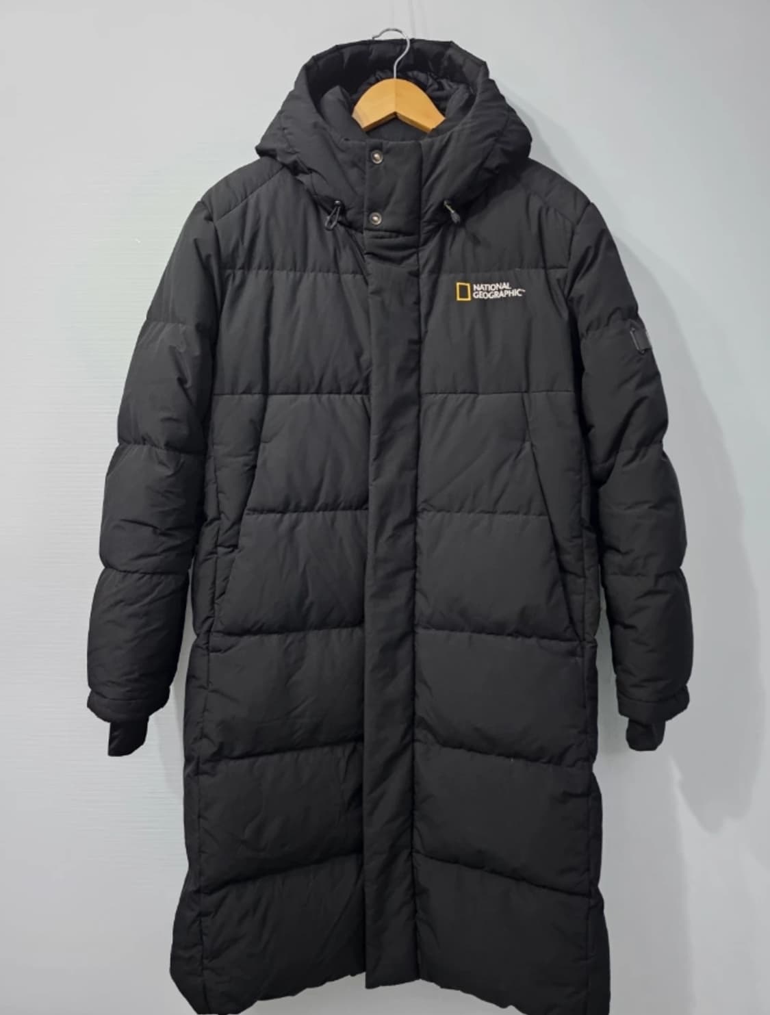 내셔널지오그래픽 구스다운 롱패딩 블랙 100 상품이미지1