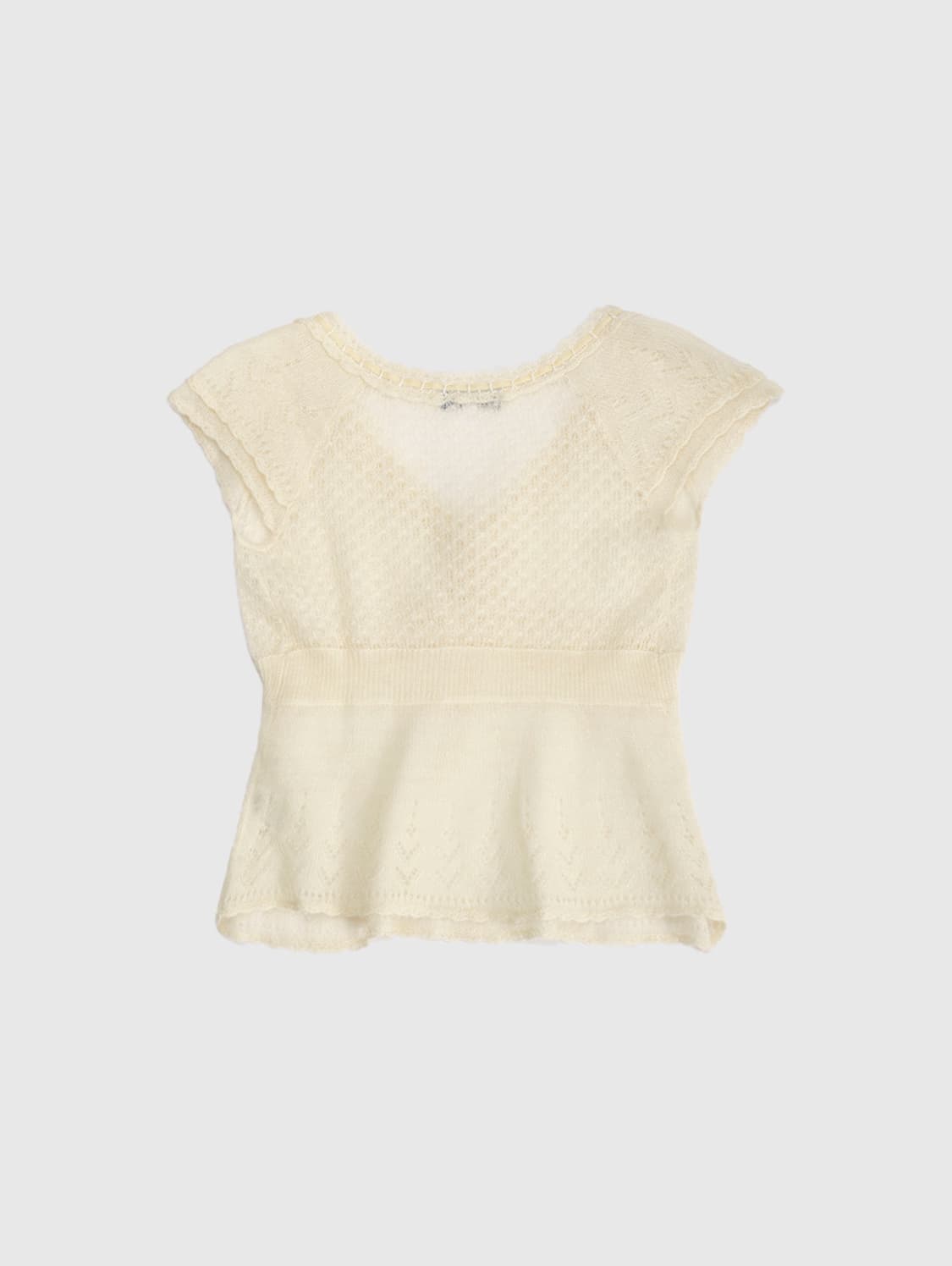 버버리 모헤어 반팔 펀칭 니트 상품이미지5