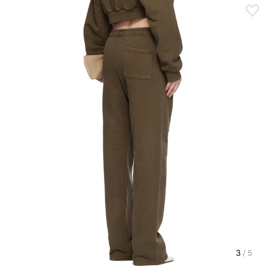 entire studio 브라운 스트레이트 레그 스웨트팬츠 상품이미지3