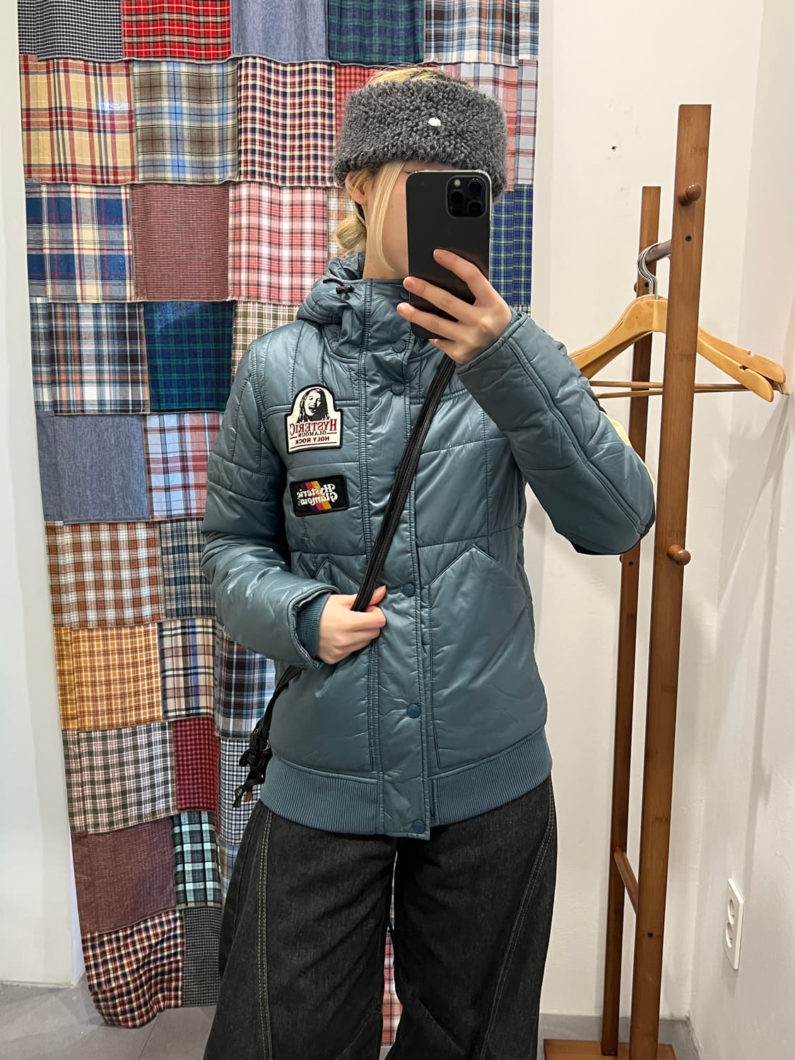 히스테릭글래머 틸 컬러 패치 퀄팅 패딩 상품이미지5