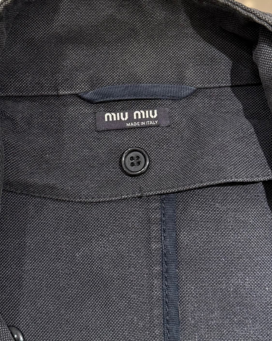 미우미우 블랙 코튼 사파리 자켓 상품이미지8