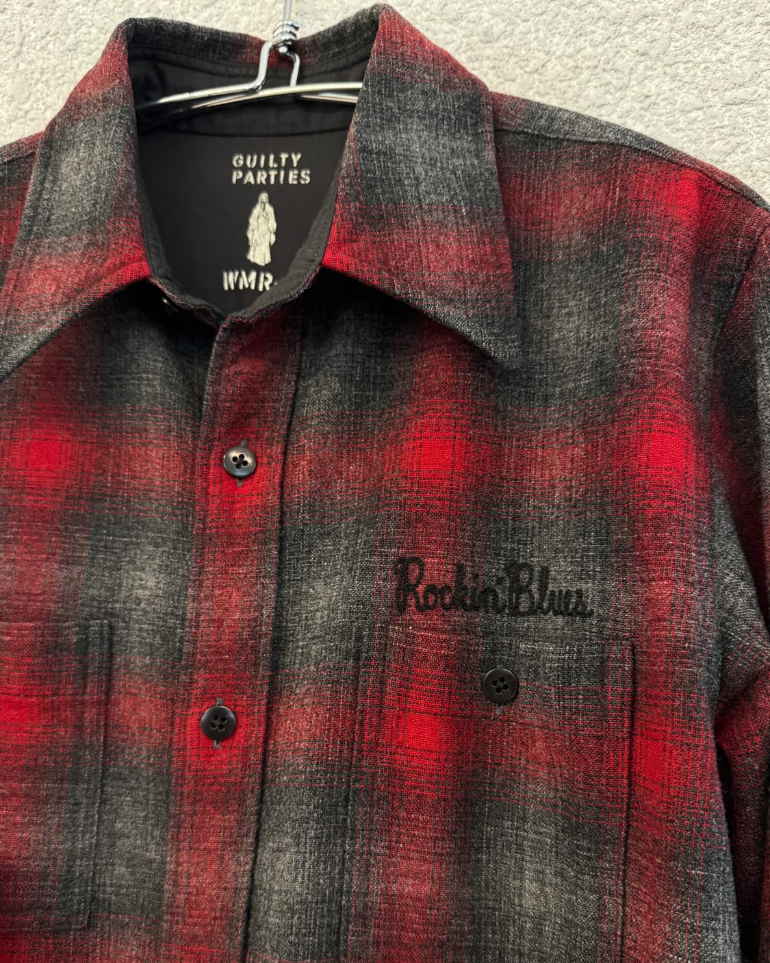 와코마리아 울 체크 셔츠 상품이미지1