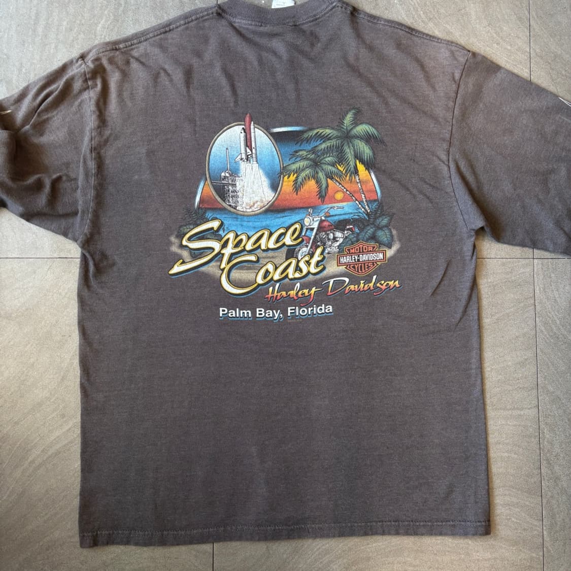 할리데이비슨 미국 생산 다크 그레이 플레임 긴팔 티셔츠 상품이미지7