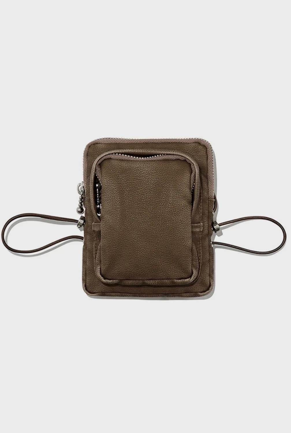 기준 레더 미니 백 브라운  상품이미지1