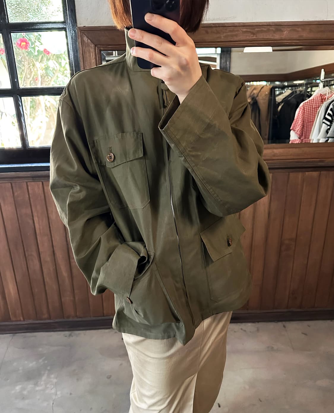 OR GLORY waxed cotton zip-up jacket 상품이미지4