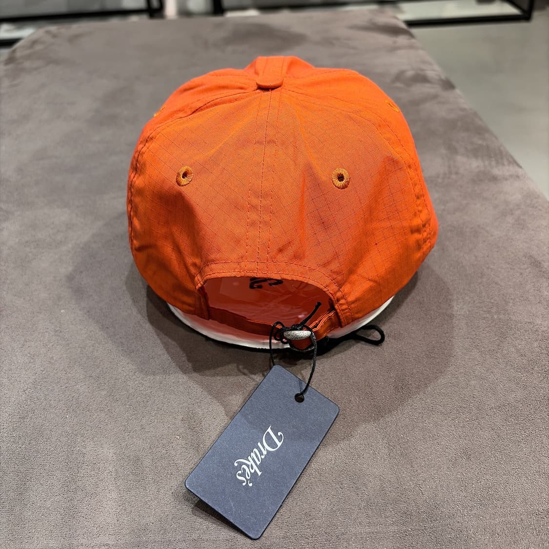 (정품/새상품) Drake's 드레익스 남성 오렌지 립스탑 베이스볼 캡 상품이미지3