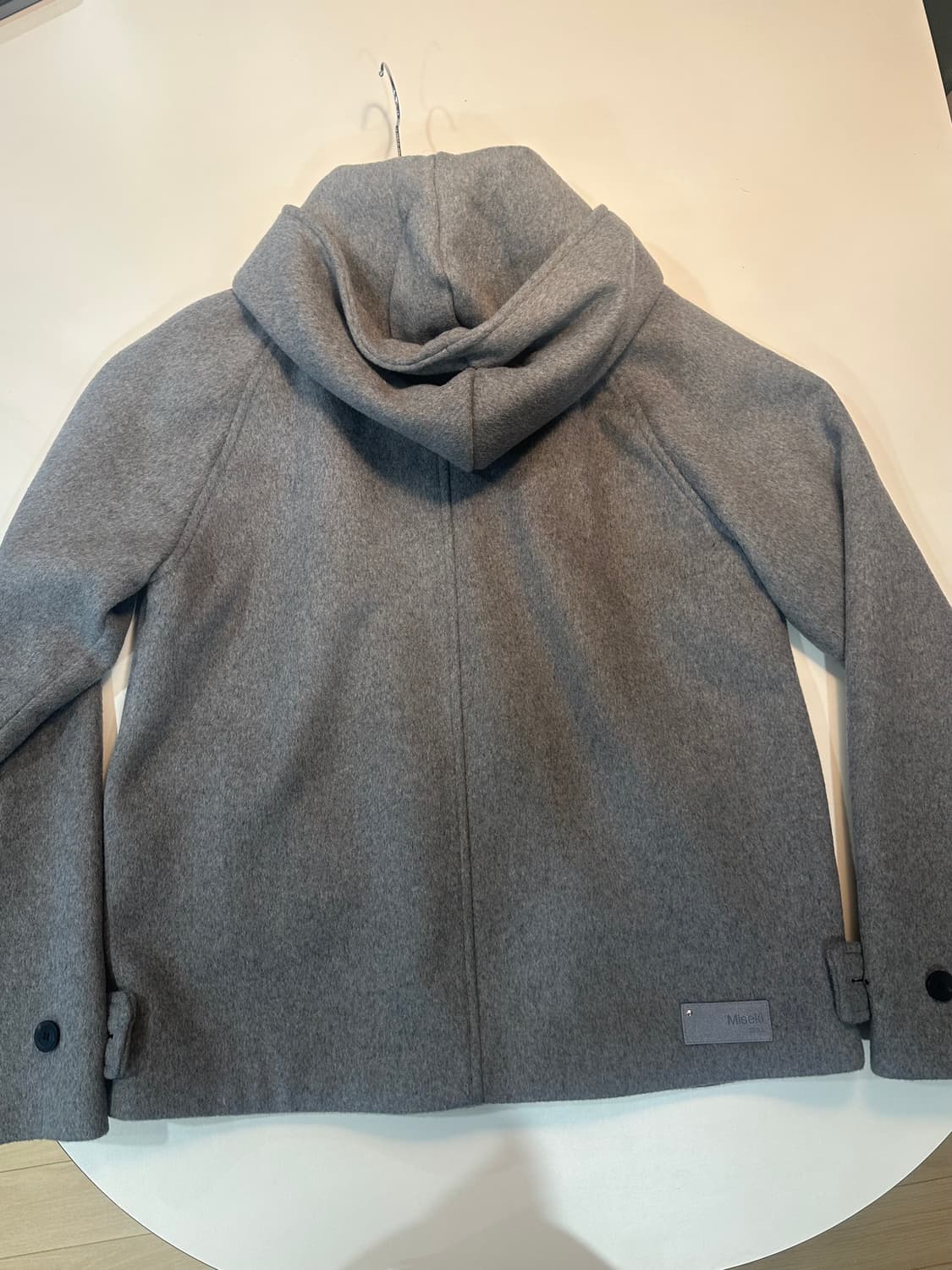 MISEKI SEOUL 미세키서울 후드 더블 버튼 코트 차콜 상품이미지4