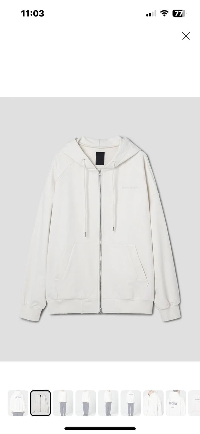 준지 아카이브 오버사이즈 후드집업 상품이미지3