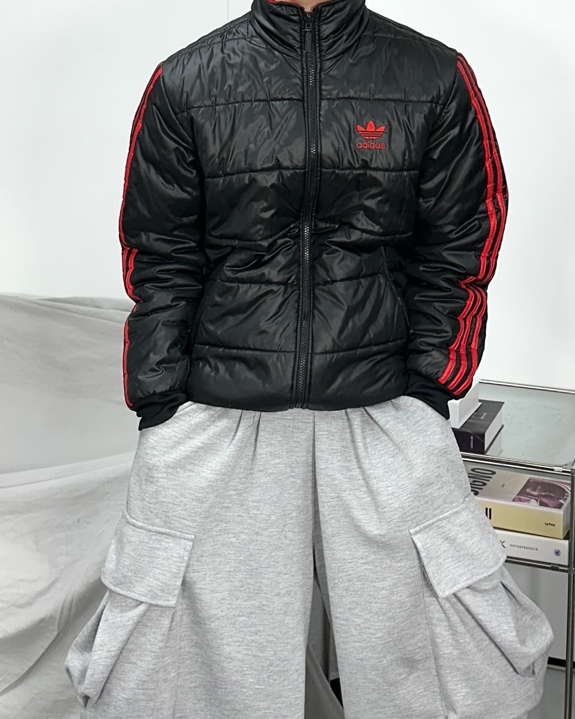 아디다스 00s AC 밀란 리버시블 경량 패딩 L 상품이미지1