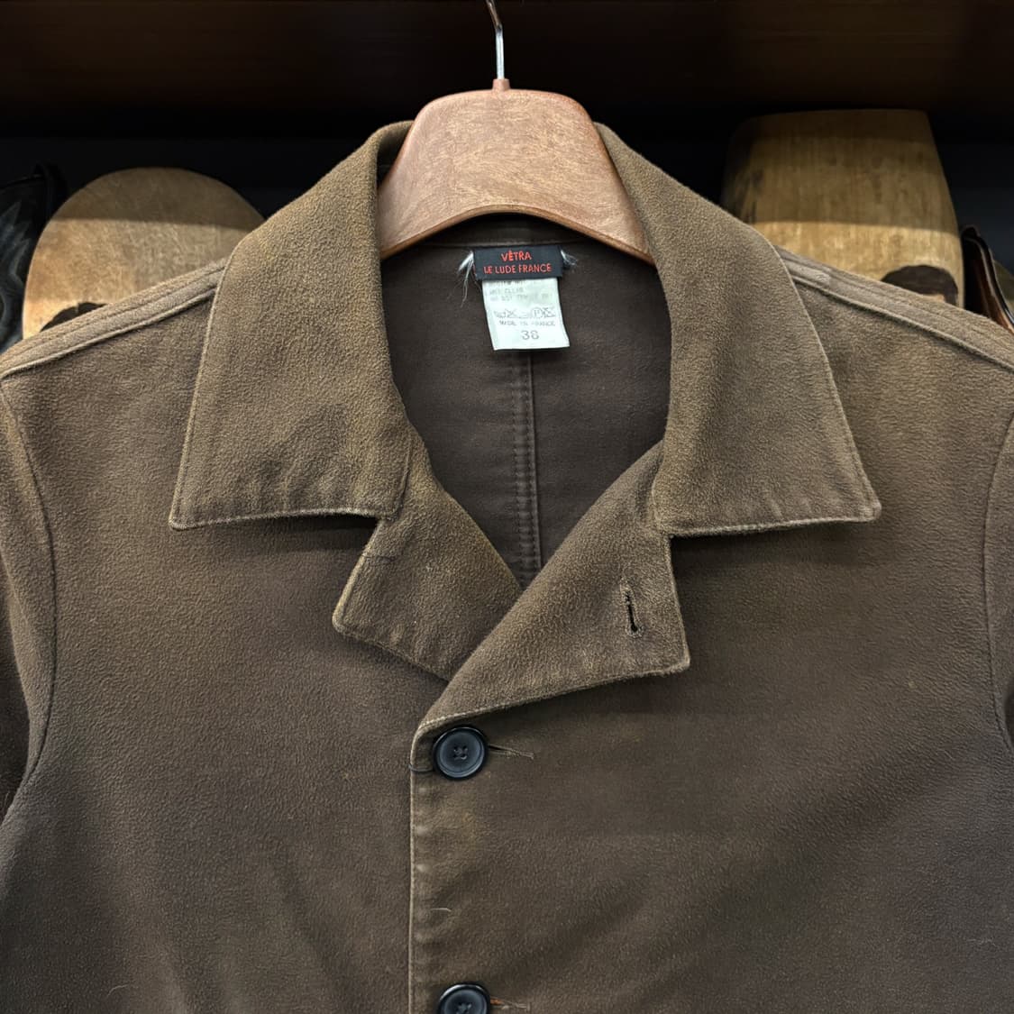 90s 베트라 몰스킨 코튼 프렌치 워크자켓 브라운 N523 상품이미지5