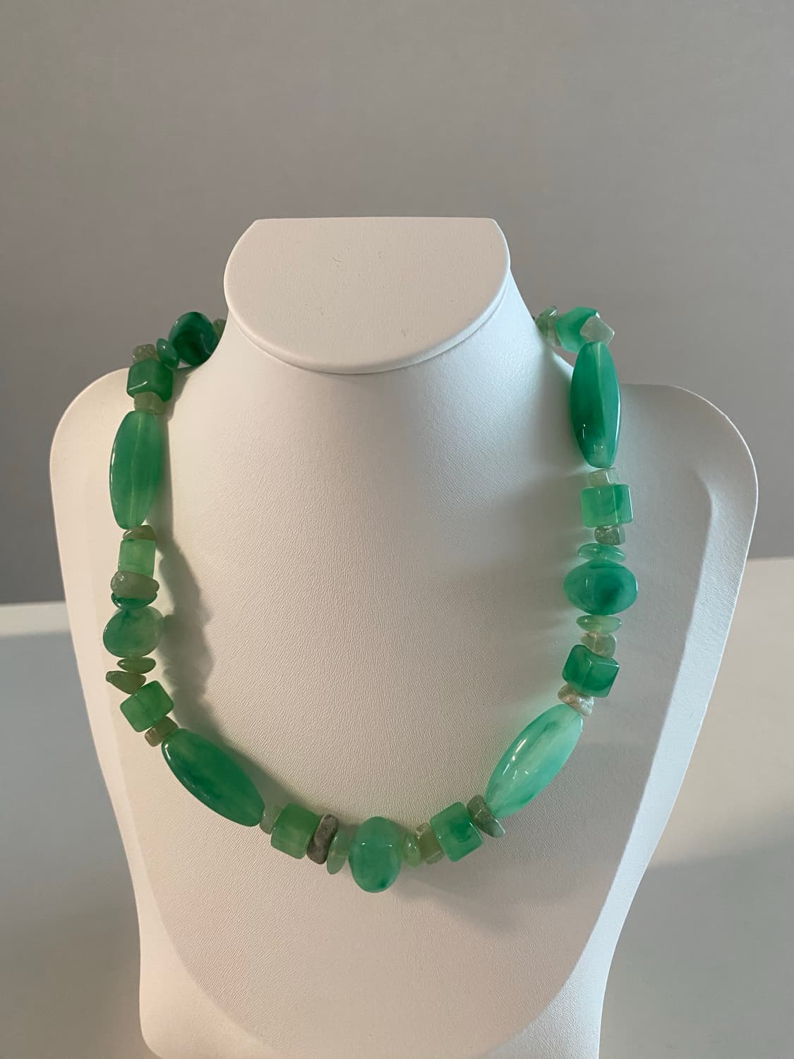 일본 빈티지 그린 비즈 목걸이 상품이미지9