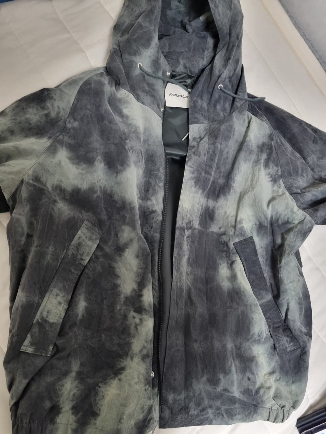 어널러코드 타이다이 후드점퍼 바람막이 블랙 M 상품이미지3