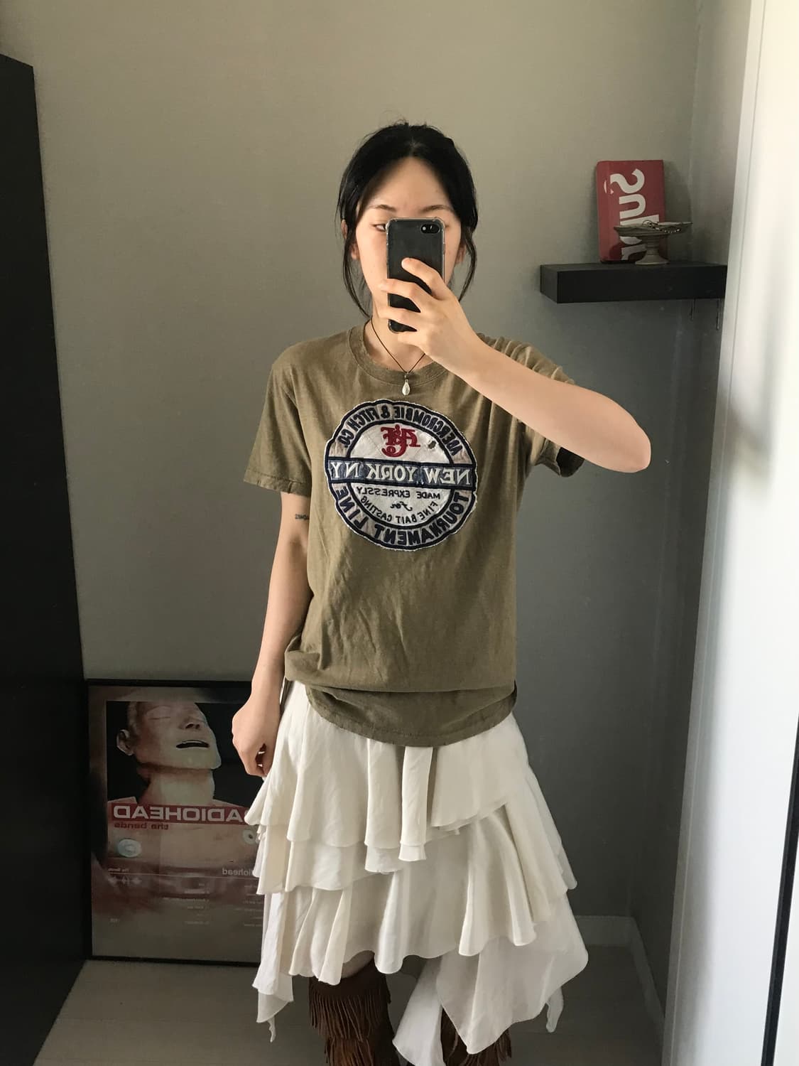 아베크롬비 중앙 자수로고 카키 반팥티  상품이미지3