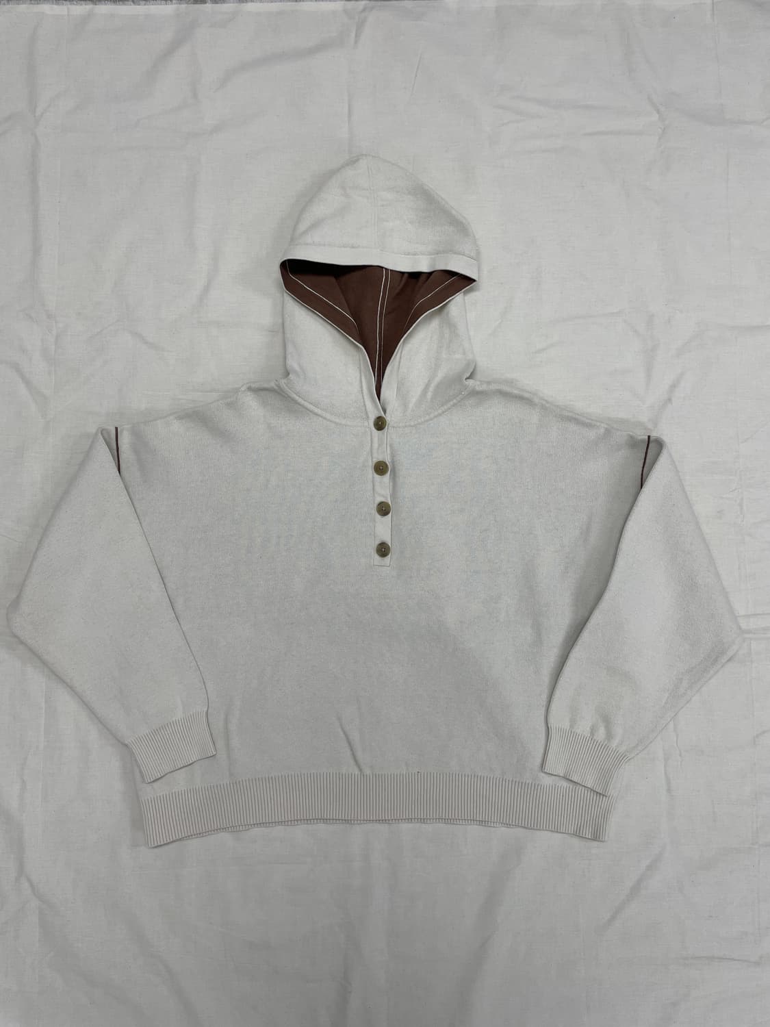 [L] 갭 버튼 코튼 후드 티셔츠  상품이미지1