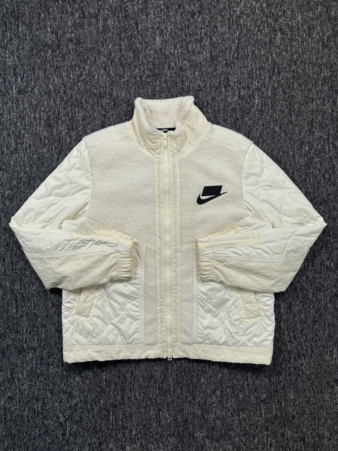 나이키 화이트 플리스 집업 자켓 상품이미지3