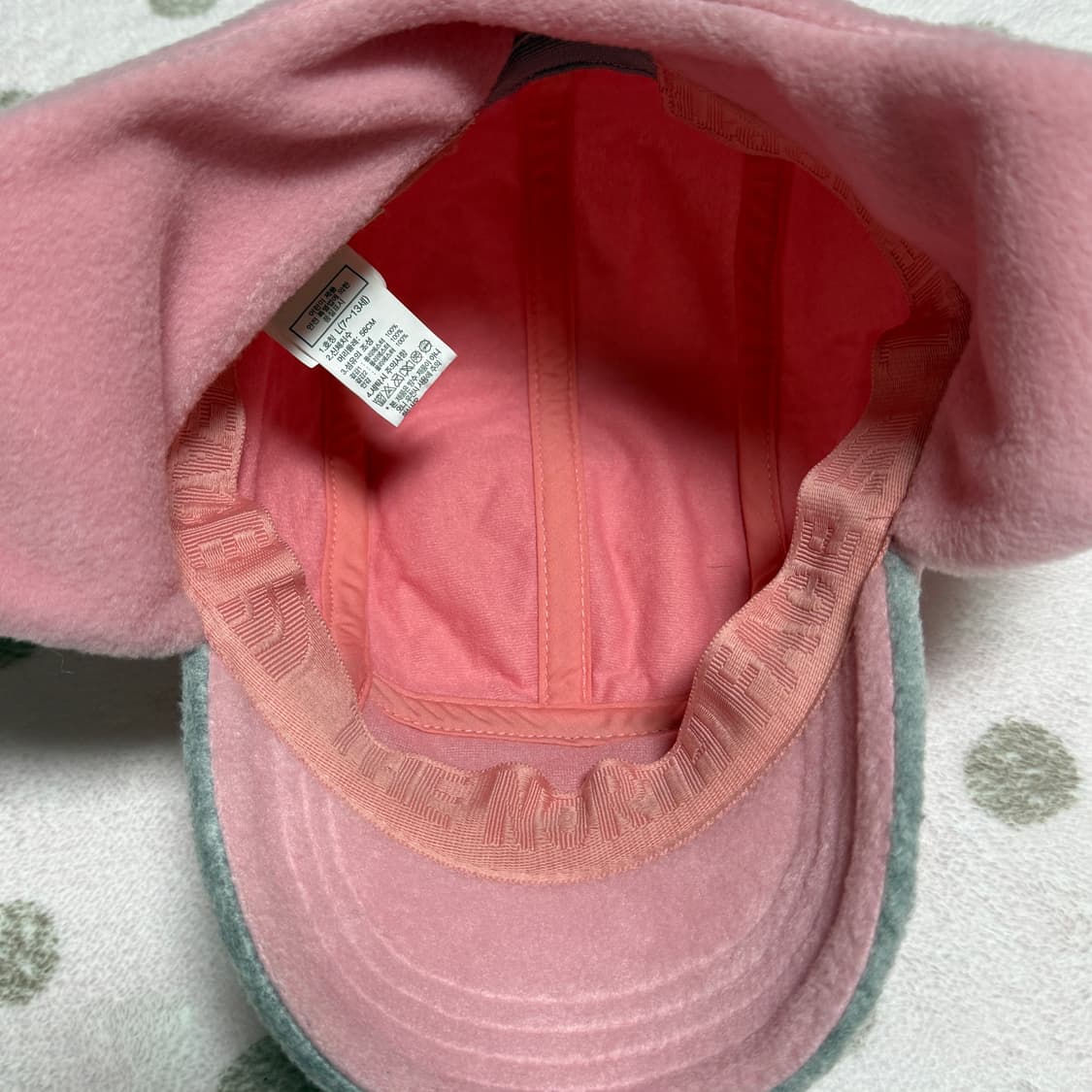 노스페이스 이어플랩 핑크캡 키즈 상품이미지6