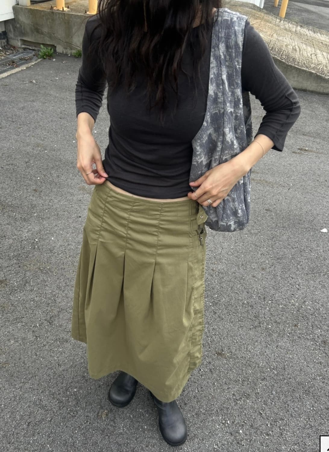 3 버클 랩 스커트 상품이미지1