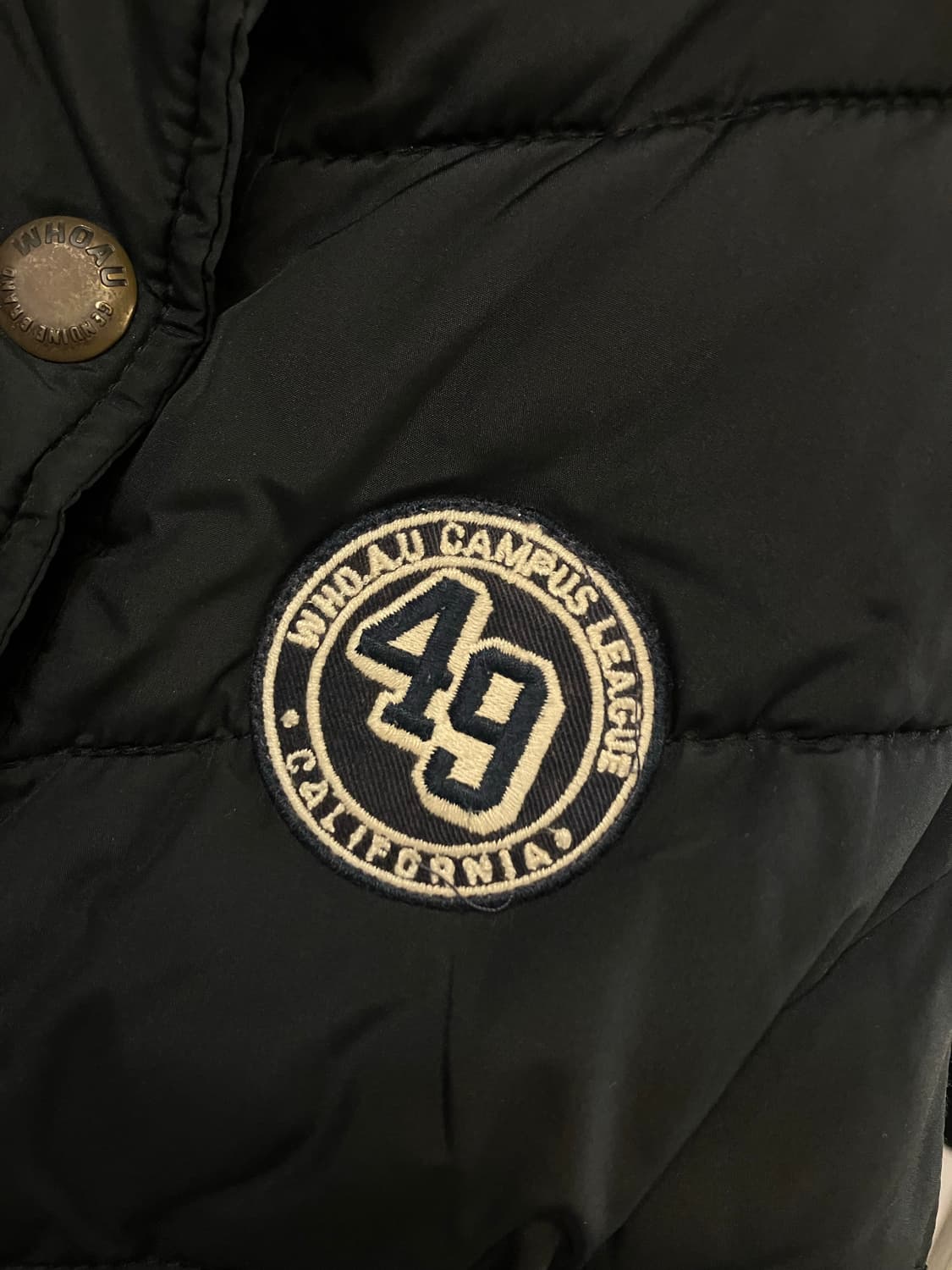 후아유 기모 패딩 베스트 블랙 S #csz2710 상품이미지3