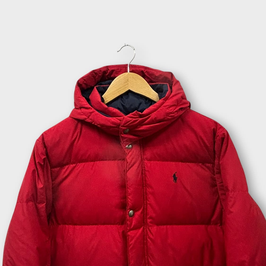 폴로 랄프로렌 레드 덕다운 푸퍼 패딩 M 상품이미지3