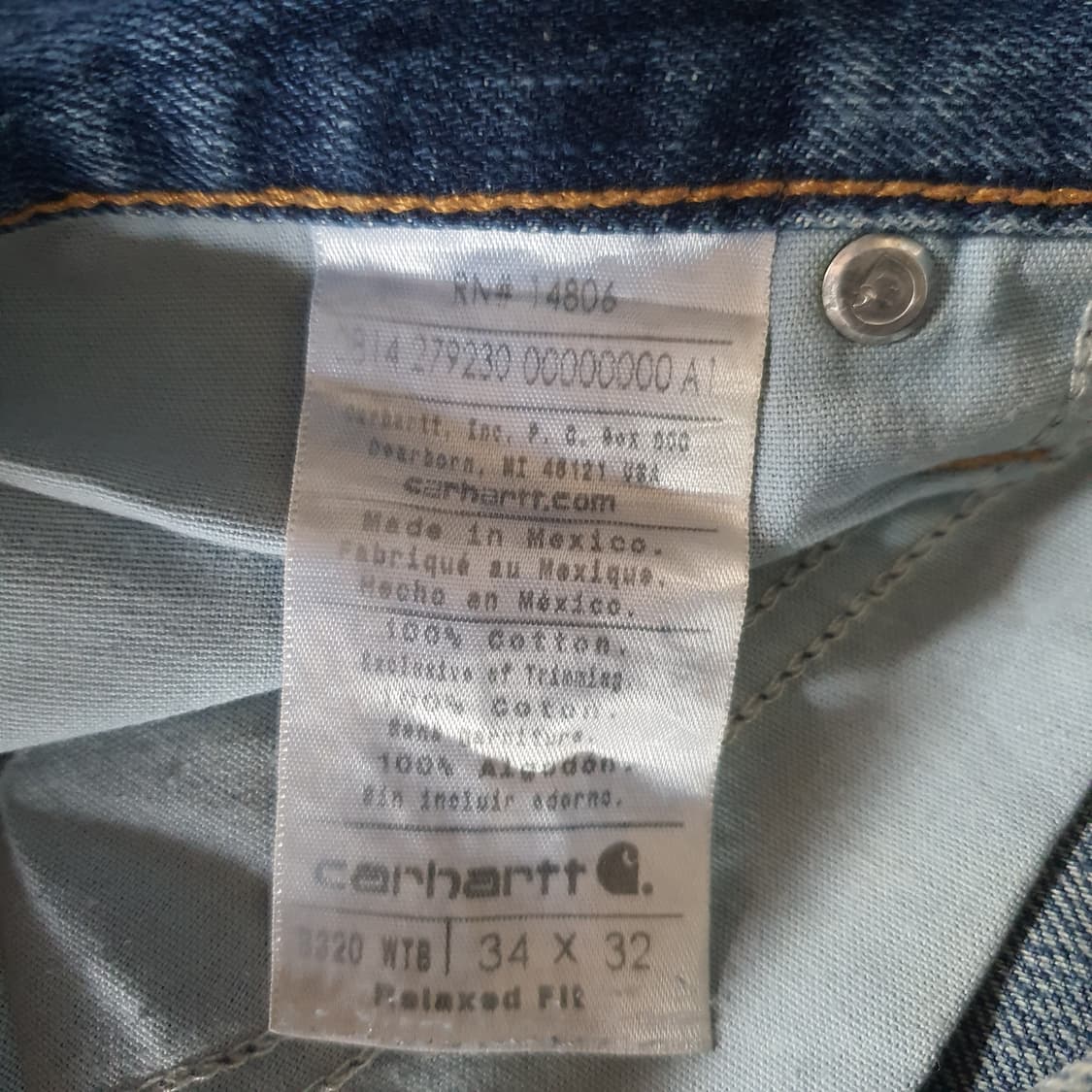 칼하트 빈티지 데님 팬츠 No.54 상품이미지6