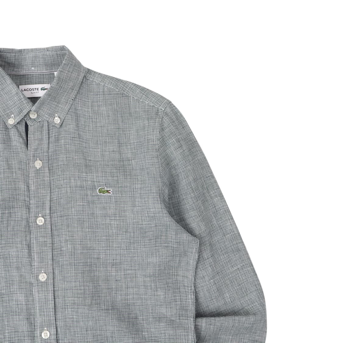 라코스테 하운드투스 체크 린넨 셔츠 상품이미지3