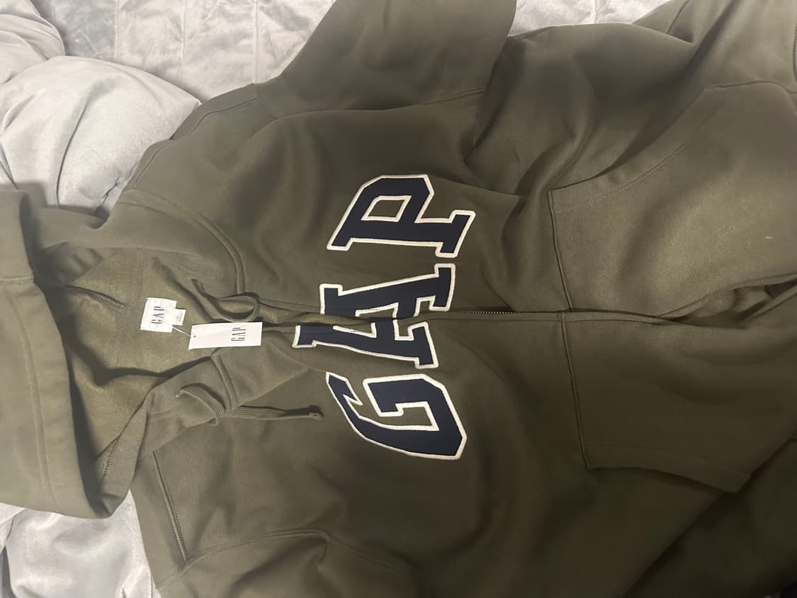 GAP 후드집업 카키 새상품 XL 상품이미지4