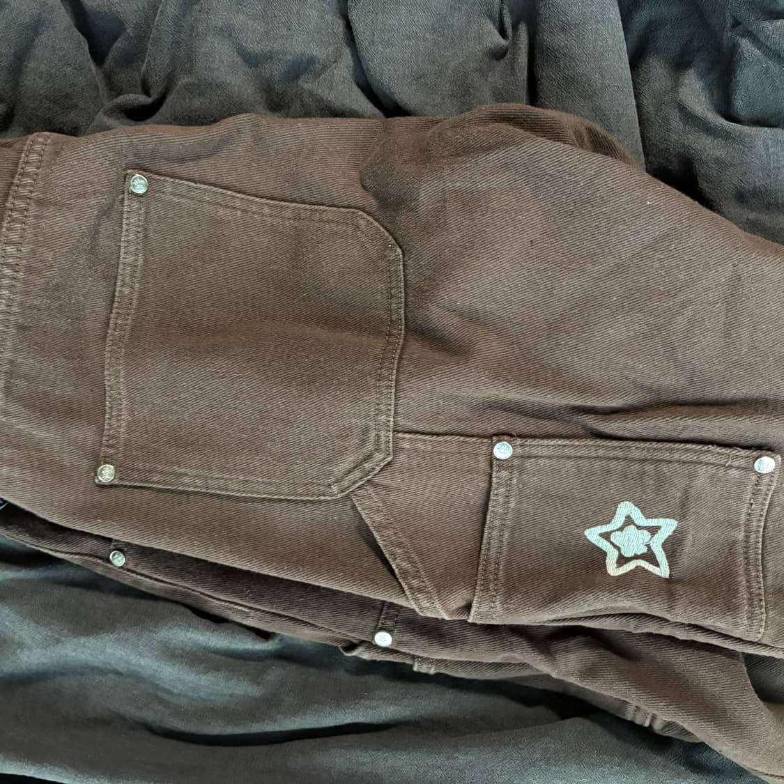 Star team double knee star jeans brown 상품이미지4