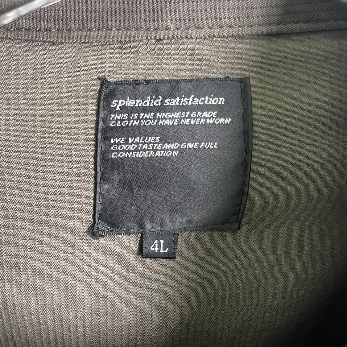 splendid satisfaction 카키 코튼 밀리터리 자켓 3XL 상품이미지3