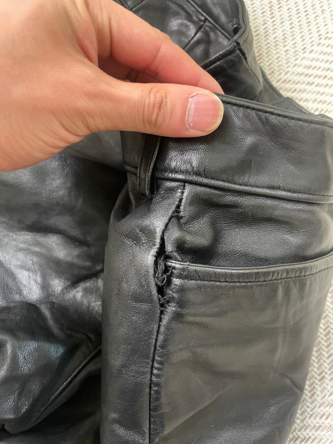 Comme Ca du mode 양가죽 레더 팬츠 J03303 상품이미지8