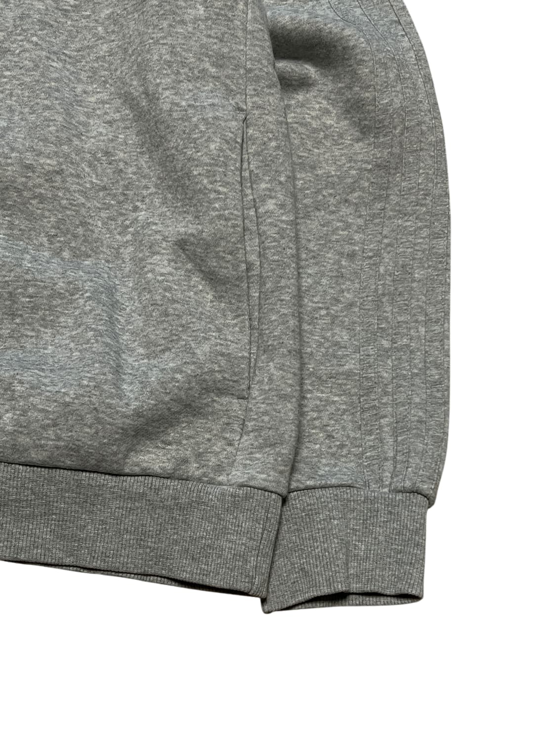 아디다스 삼선 자수로고 기모 맨투맨 그레이 상품이미지3