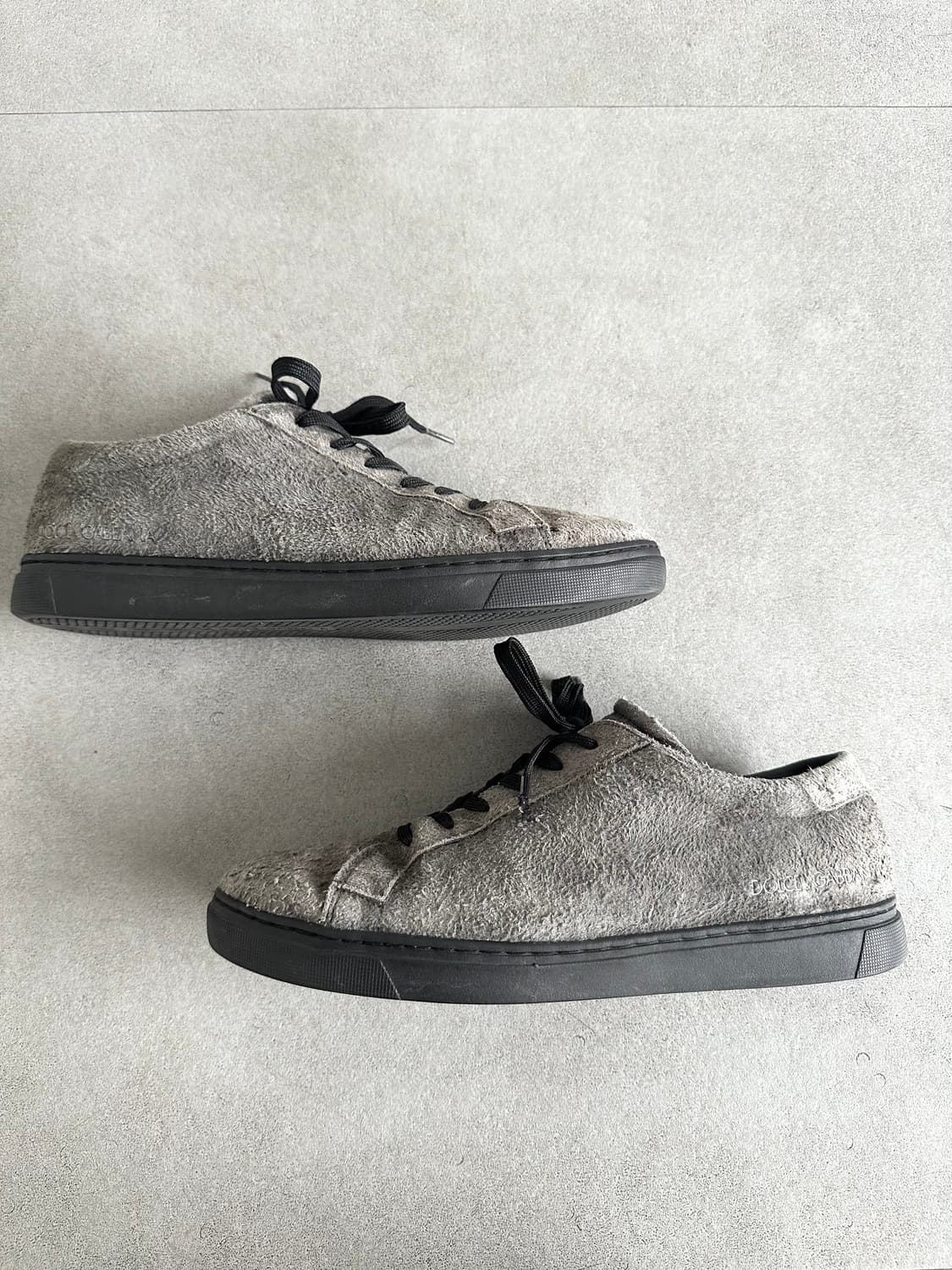 돌체앤가바나 디스트로이드 그레이 레더 스니커즈 상품이미지4
