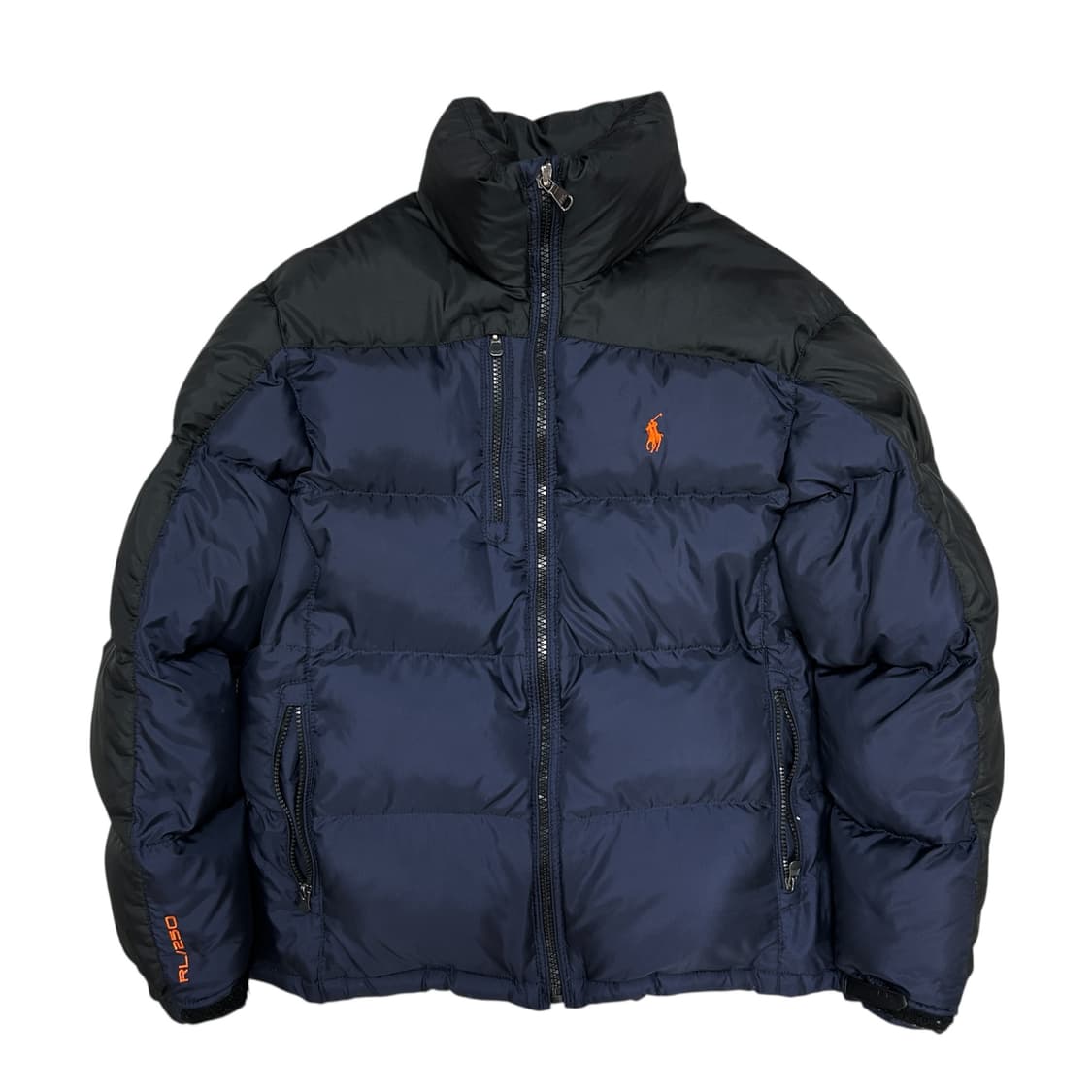 폴로 네이비 오렌지포니 덕다운 패딩(M) 상품이미지1