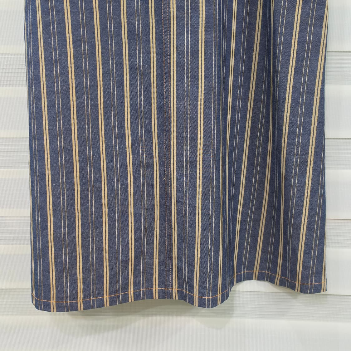 VARAGIA 스트라이프 데님 오버롤 원피스- 우먼M-L 상품이미지5