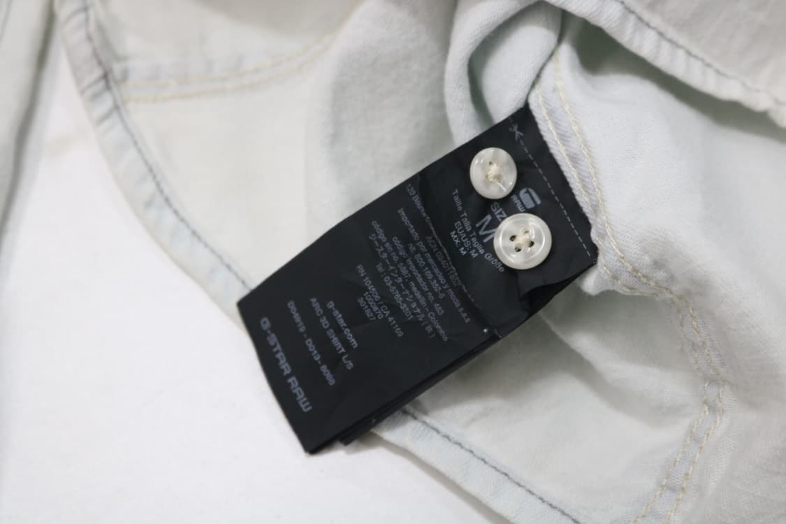 G-STAR RAW 지스타로우 아크 3D 라이트 워싱 데님셔츠 (M) 상품이미지10