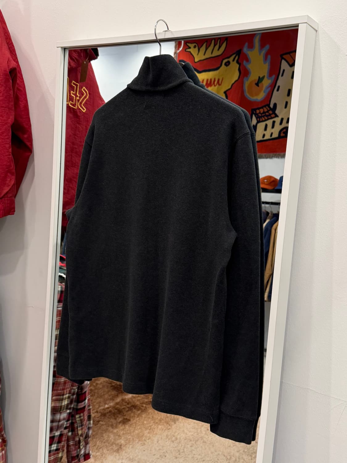 Polo RL 폴로 랄프로렌 하프넥 쿼터 집업 니트 (chacoal) 상품이미지6