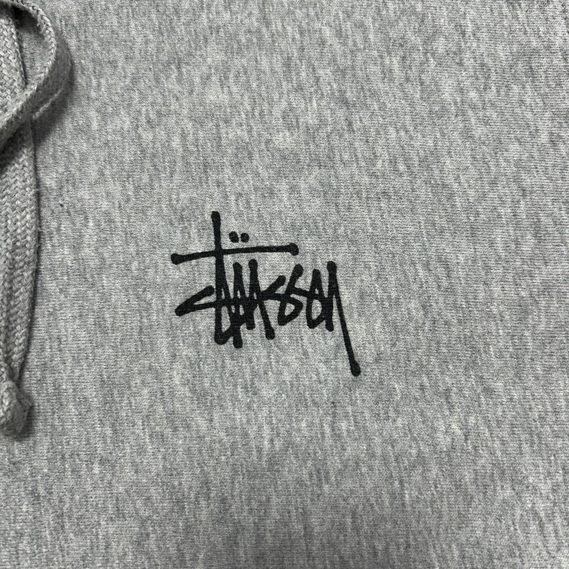 스투시 스탁로고 그레이 후드(S) 상품이미지4