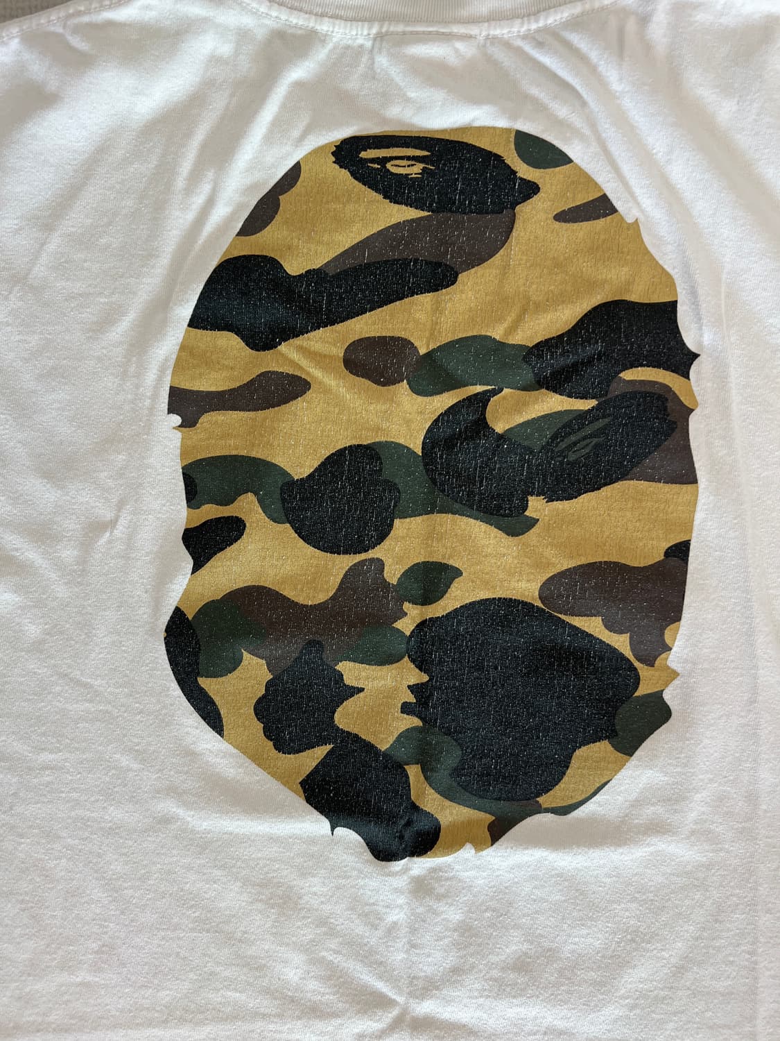 베이프 반팔티(화이트/브라운) XL 상품이미지6