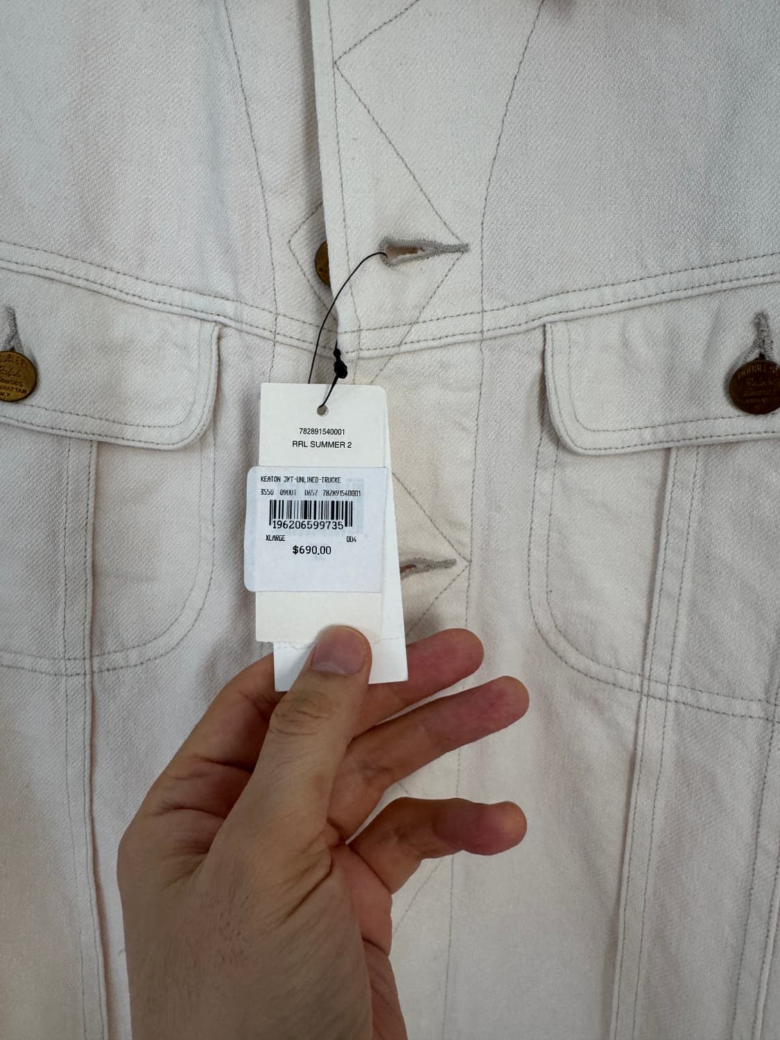 XL 더블알엘 키톤 나바호 트러커 자켓 상품이미지3