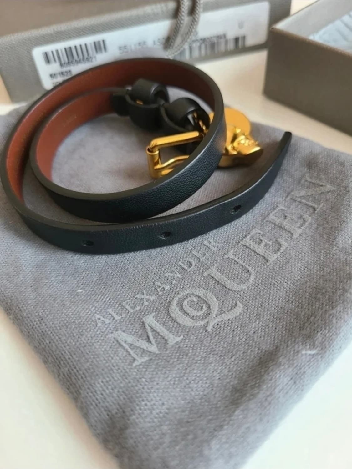 알렉산더맥퀸 스컬 가죽팔찌  상품이미지3