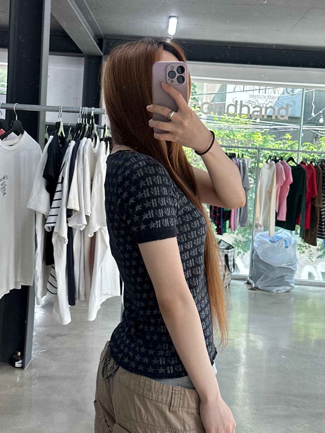 히스테릭글래머 글리터 Hs스타로고 반팔티 상품이미지2