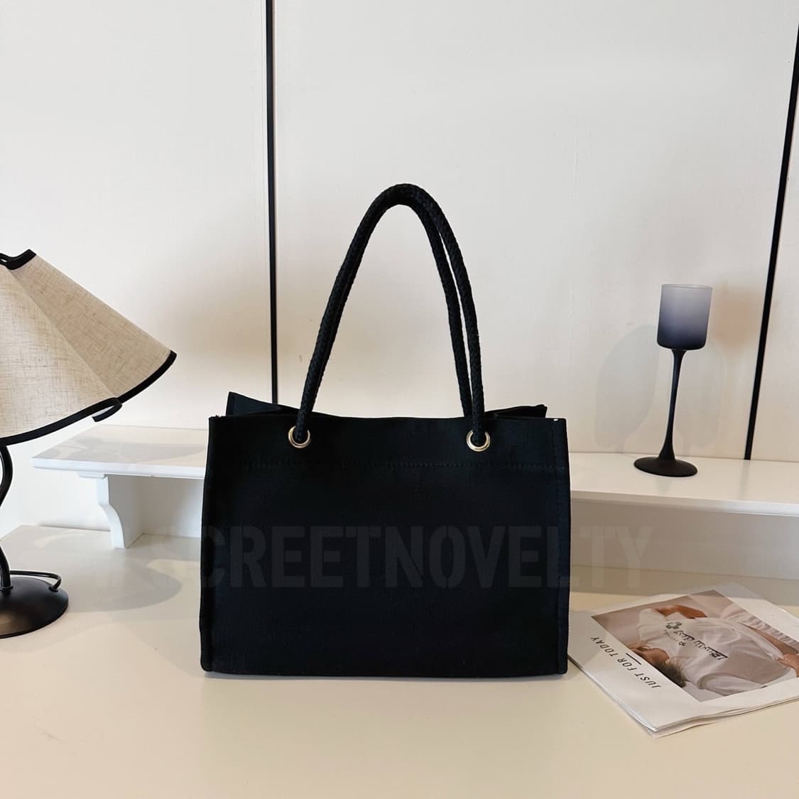 샤넬뷰티 캄봉 캠버스 블랙 숄더백 상품이미지2