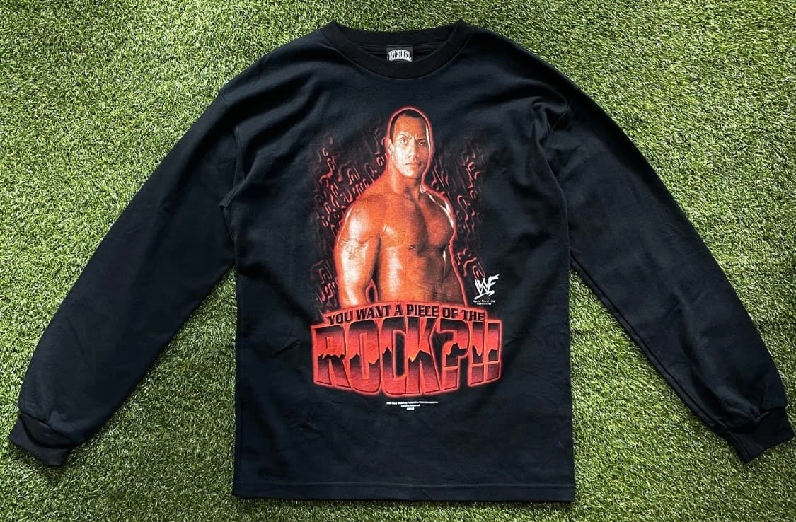 2002 빈티지 더 락 레슬링 티셔츠 상품이미지1