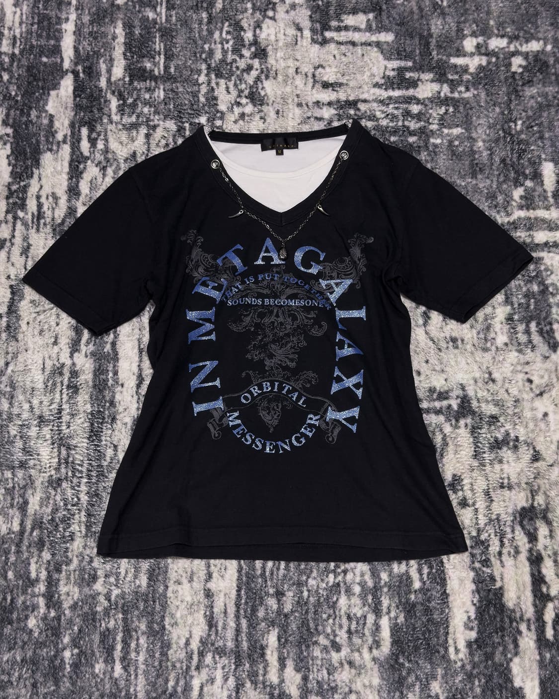 {UNKNOWN} Metal Galaxy Layered Tee 상품이미지2