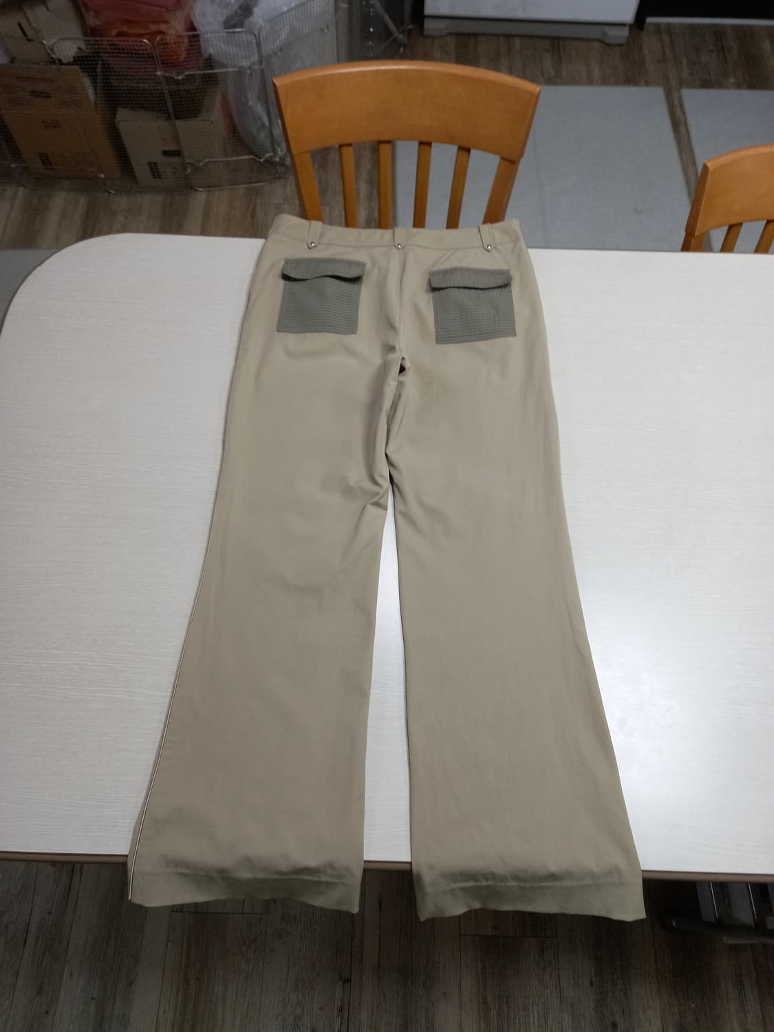 30 황성희 스판 플레어 면바지 베이지 30-233 상품이미지2