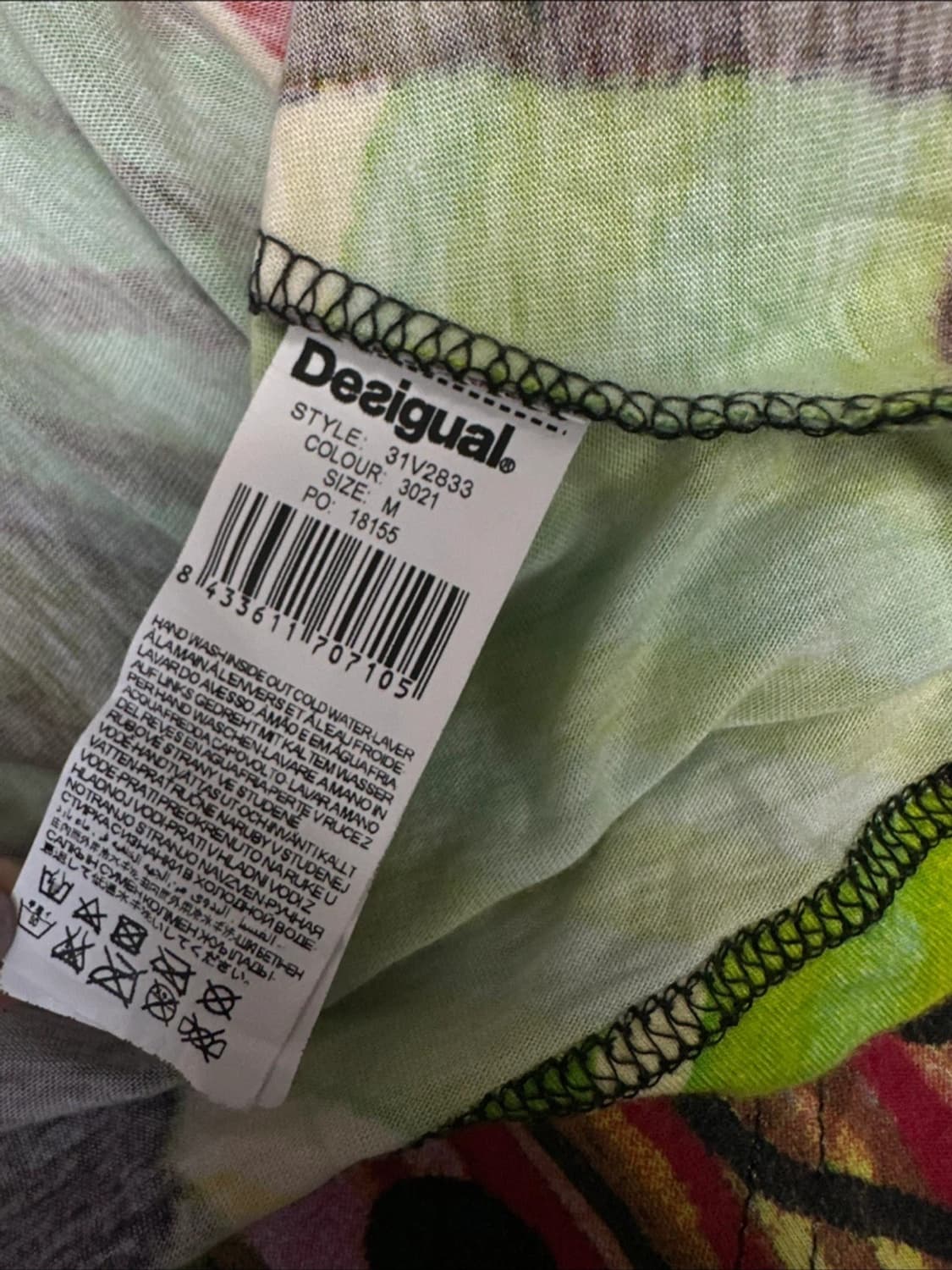 데시구알 Desigual 에스닉 패턴 패치워크 반팔 원피스 상품이미지10