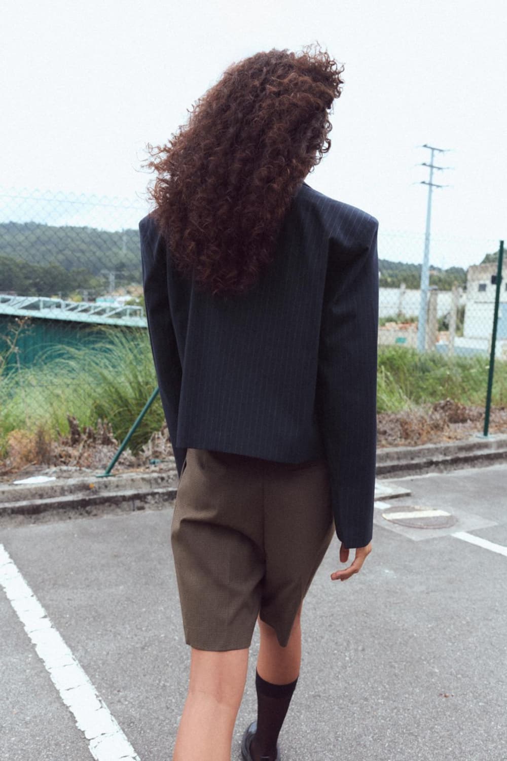 ZARA 자라 핀스트라이프 크롭 블레이저 1255/853 1255853 상품이미지7