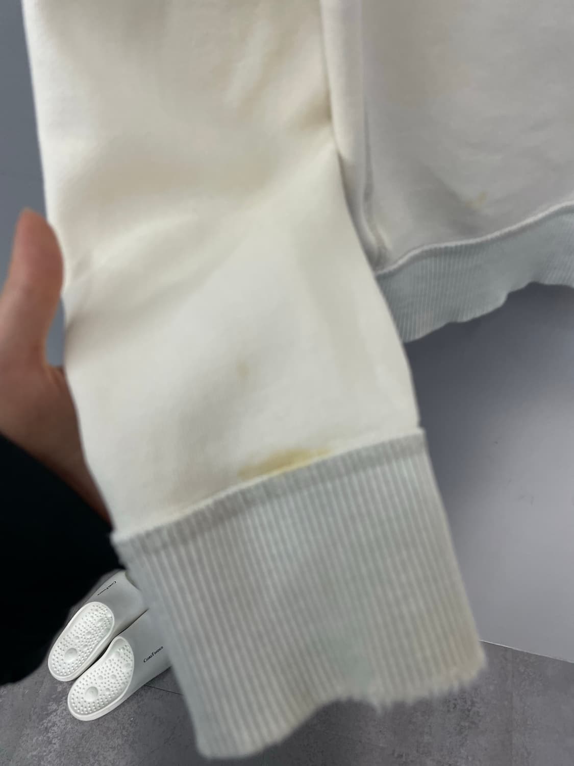 아베크롬비 빈티지 데미지 센터로고 아이보리 후드집업 H2637 상품이미지10