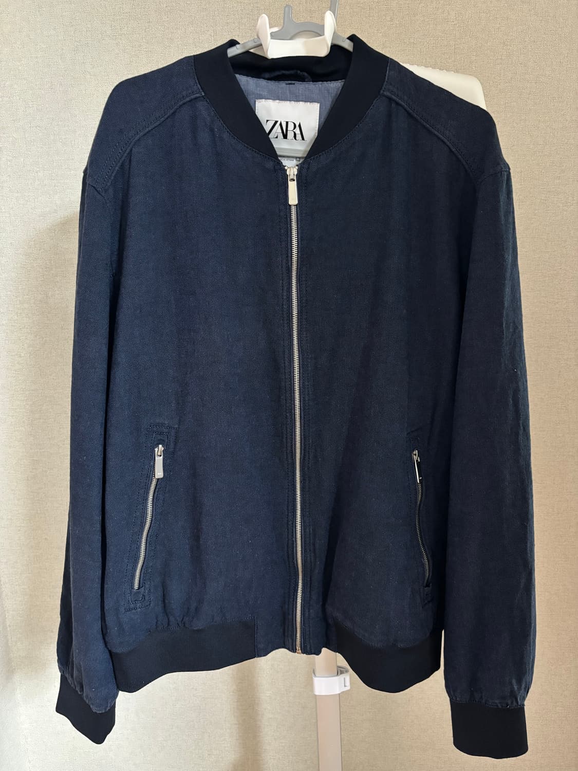 자라 네이비 봄버 점퍼 XL 상품이미지1